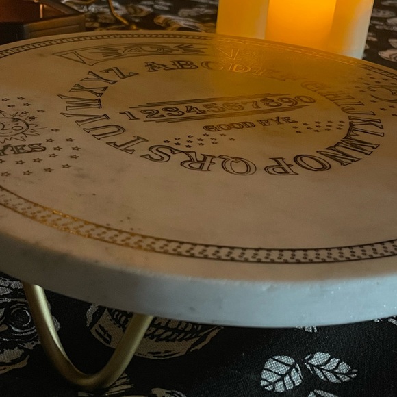 EUC Gothic Ouija Spirit Board Marble Cake/Dessert/Cheese Footed Serving Platter - Picture 11 of 11